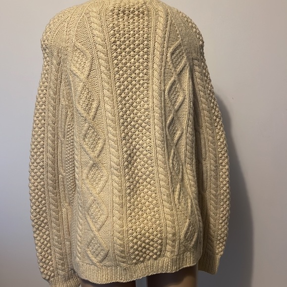 JOSEPH  F. HERON Hand Knitted 💯 % Wool   Womens SWEATER made in IRELAND - Picture 10 of 16